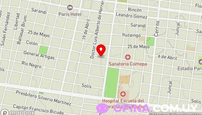 mapa de Cliba · Clínica bariátrica Paysandú Clínica especializada, Centro de adelgazamiento en Paysandú