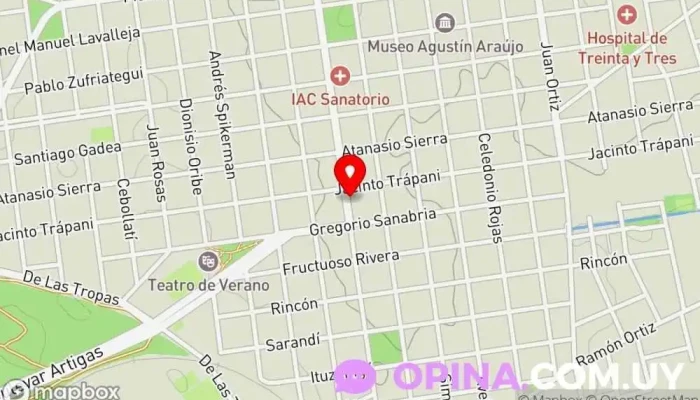 mapa de Clinica 33  en Treinta y Tres