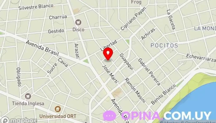 mapa de Clínica Araúcho Clínica ambulatoria en Montevideo