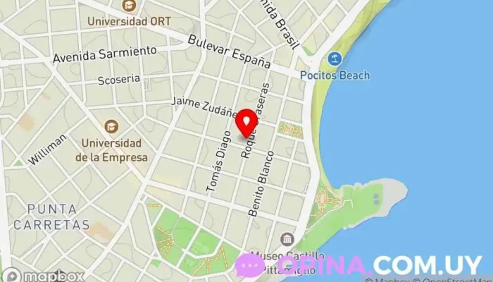mapa de CLÍNICA ARMONÍA Estética Láser Centro de salud y bienestar, Centro de depilación láser en Montevideo