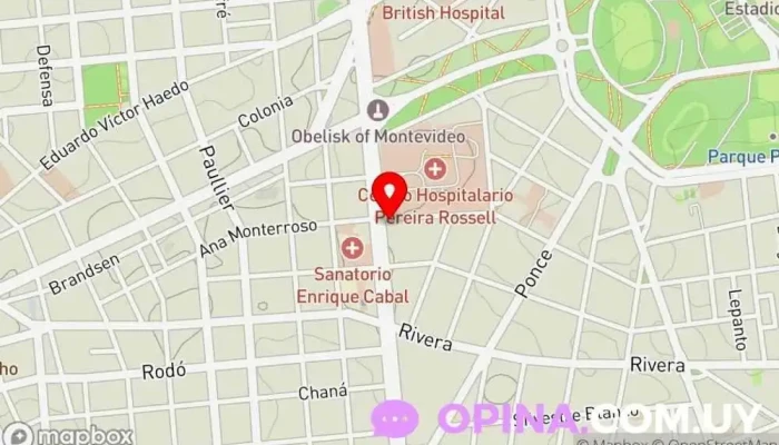 mapa de Clínica Artigas Médico en Montevideo