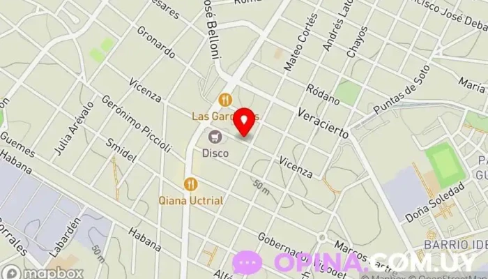 mapa de Clínica ASSE Clínica ambulatoria en Montevideo