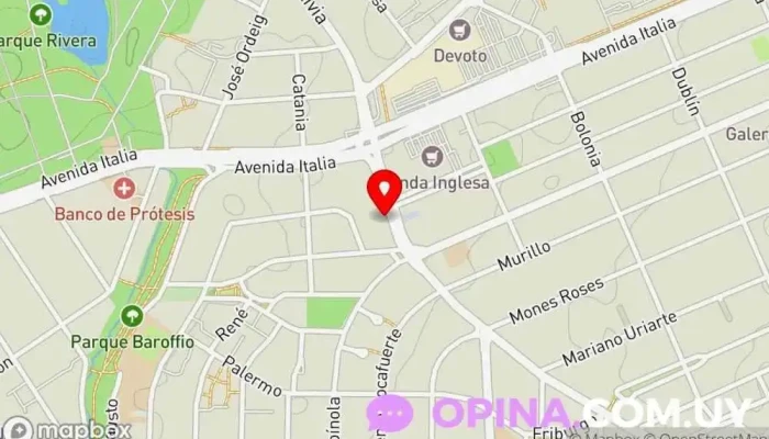 mapa de Clínica Carrasco odontología Clínica dental en Montevideo