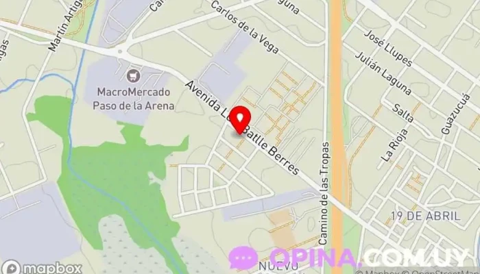 mapa de Clinica CIPA Clínica especializada en Montevideo