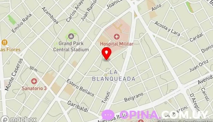 mapa de Clínica COR Clínica ambulatoria en Montevideo