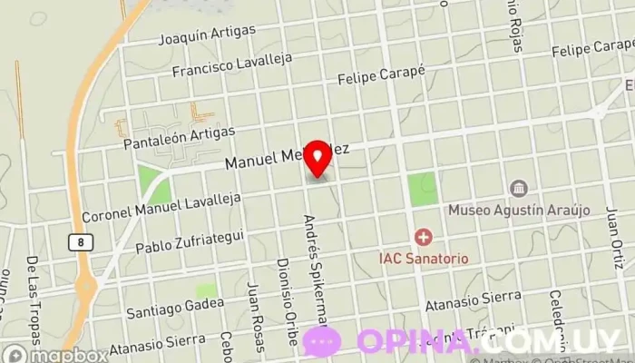 mapa de CLINICA DE DIALISIS DIAVERUM Centro de diálisis en Treinta y Tres