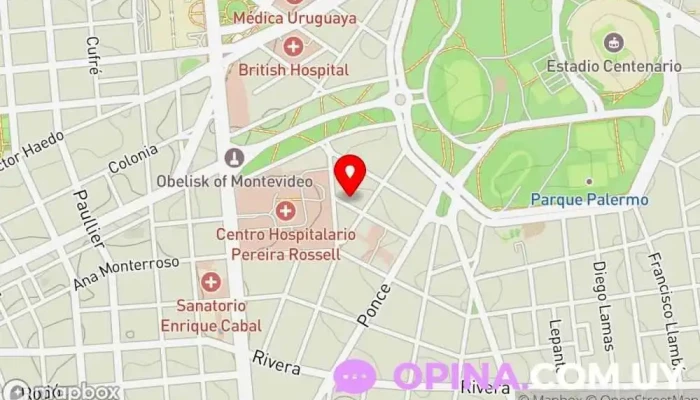 mapa de Clínica de Heridas Uruguay Clínica ambulatoria en Montevideo