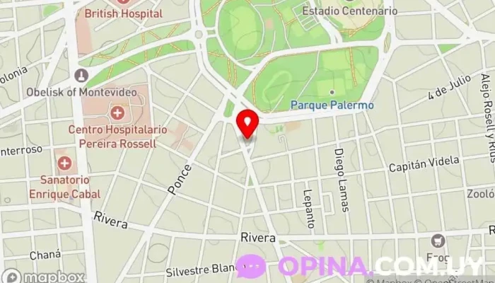 mapa de Clínica de la Visión Clínica de oftalmología en Montevideo
