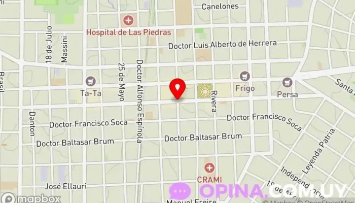 mapa de Clínica de Ojos Las Piedras Clínica de oftalmología en Las Piedras