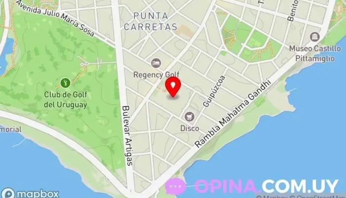 mapa de Clinica del pie Podólogo, Cuidado de los pies en Montevideo