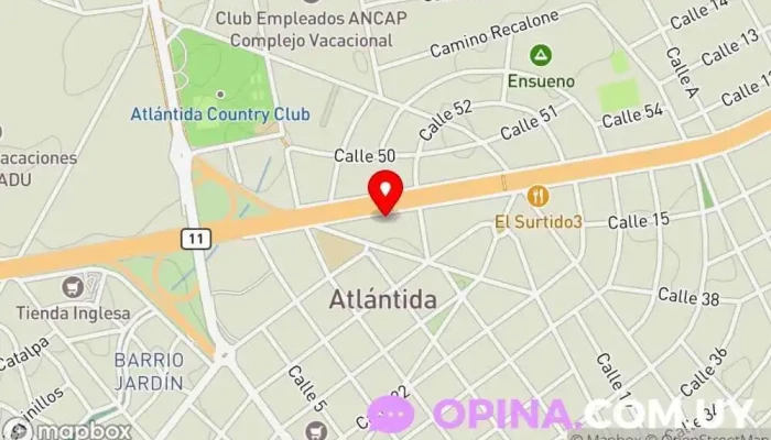 mapa de Clínica dental Dra. Selibet Clínica dental en Atlántida