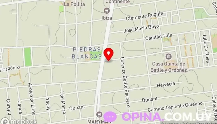 mapa de Clínica Dental Dra. Ximena Iralde Clínica dental en Montevideo