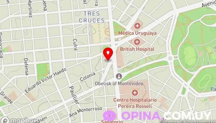 mapa de Clinica Dental Montevideo Clínica dental, Periodoncista de implantes dentales, Ortodoncista en Montevideo