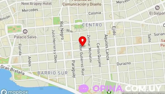 mapa de Clínica Doctores Leborgne Médico en Montevideo