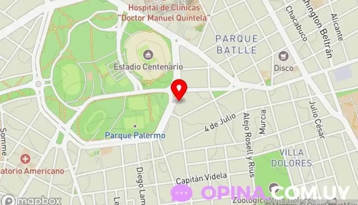 mapa de Clínica Doctores Parada Clínica ambulatoria en Montevideo