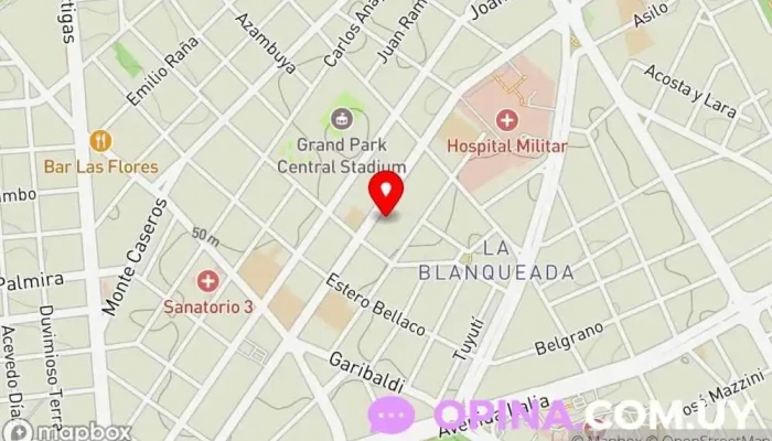 mapa de Clinica EEG. Médico en Montevideo