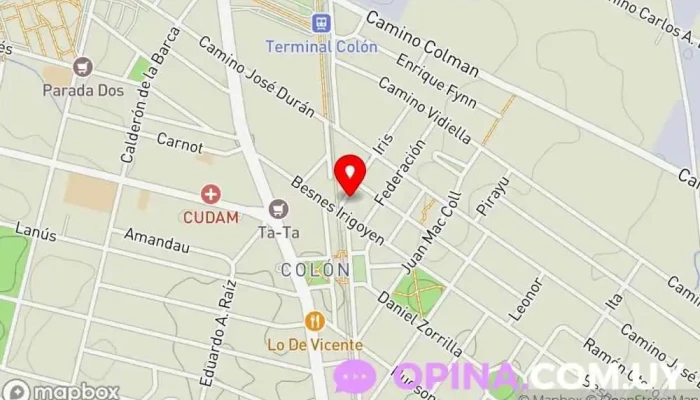 mapa de Clínica Estética Colón Esteticista, Tienda de belleza y salud en Montevideo