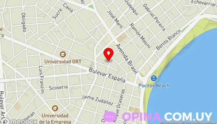 mapa de Clínica FISIOMED Clínica de fisioterapia en Montevideo