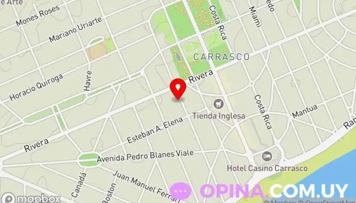 mapa de Clinica Florencia Duarte Clínica ambulatoria en Montevideo