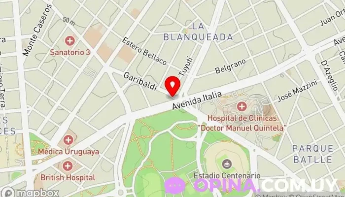 mapa de Clínica Gala Cirujano plástico en Montevideo