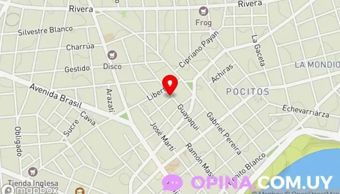 mapa de Clínica Guayaqui Médico en Montevideo