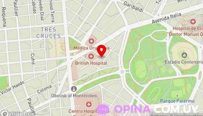 mapa de Clínica Ínsula Clínica psiquiátrica en Montevideo
