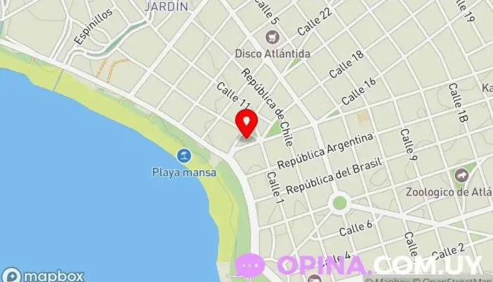 mapa de Clínica Integral del PIE Podólogo en Atlántida