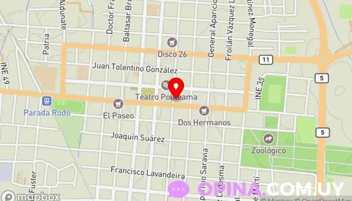 mapa de Clínica Interdisciplinaria Colibrí Clínica especializada en Canelones