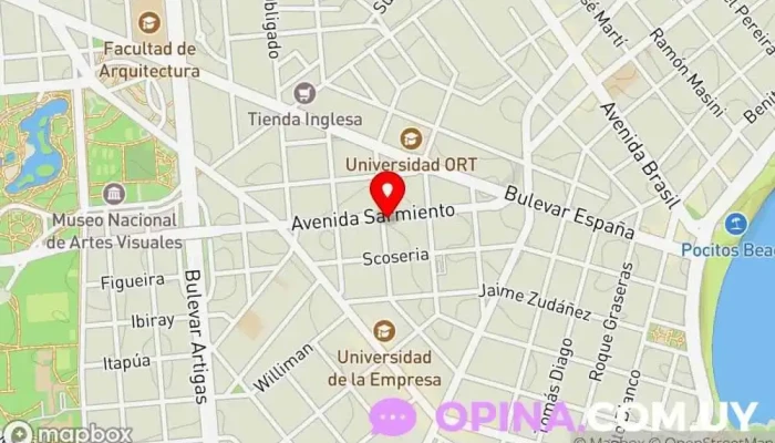 mapa de Clínica Jakter Médico en Montevideo