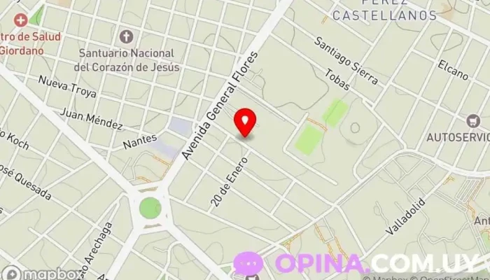 mapa de Clínica Lúdere - Sucursal Cerrito Clínica especializada en Montevideo