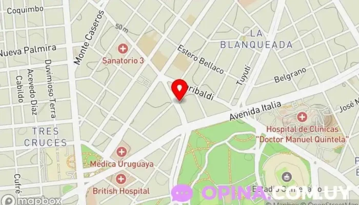 mapa de CLÍNICA LÚDERE Clínica especializada en Montevideo