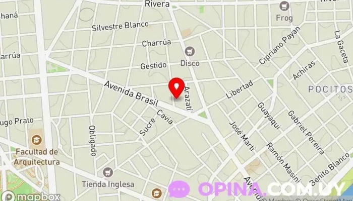 mapa de CLINICA MONTERO Acupuntura Clínica de acupuntura en Montevideo