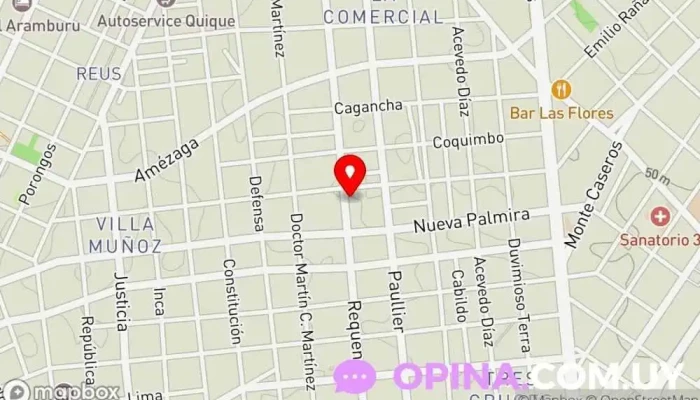 mapa de Clínica Odontología Cavalleri Tres Cruces - Dental, Health & Beauty Clínica dental, Esteticista, Dentista cosmético, Periodoncista de implantes dentales, Dentista, Servicio de urgencias dentales, Ortodoncista, Dentista infantil, Periodoncista en Montevideo