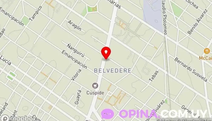 mapa de Clínica Odontológica Albelu - Era. Alicia guadalupe Clínica dental en Montevideo