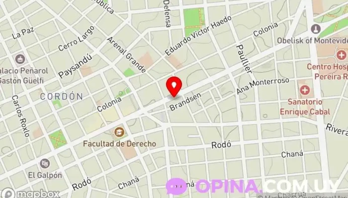 mapa de Clínica Odontológica Beaman Hobbs Clínica dental en Montevideo