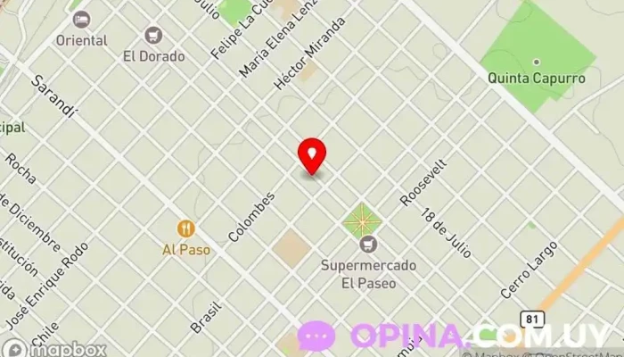 mapa de Clínica Odontológica Beatriz Scarisbrick Clínica dental en Santa Lucía