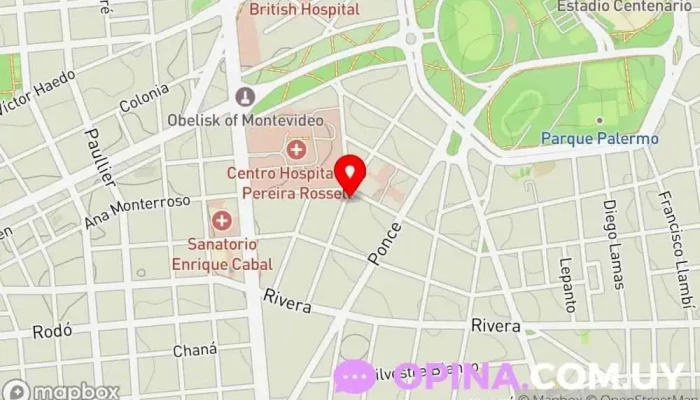 mapa de Clínica Odontológica Campbell Clínica dental en Montevideo