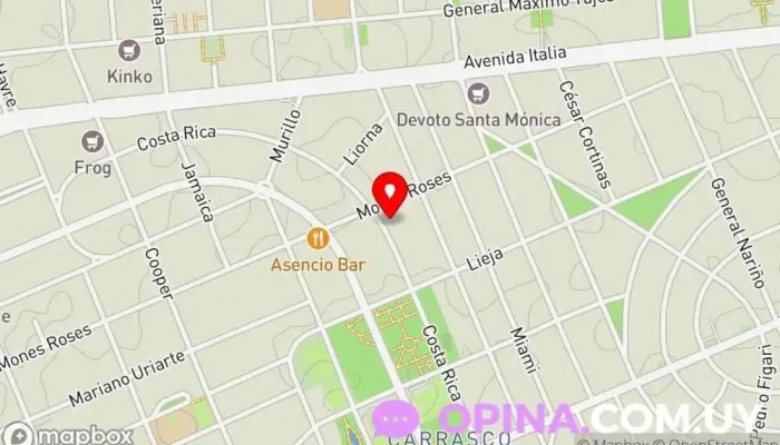 mapa de Clinica Odontologica Dr. Federico Fynn Clínica dental en Montevideo