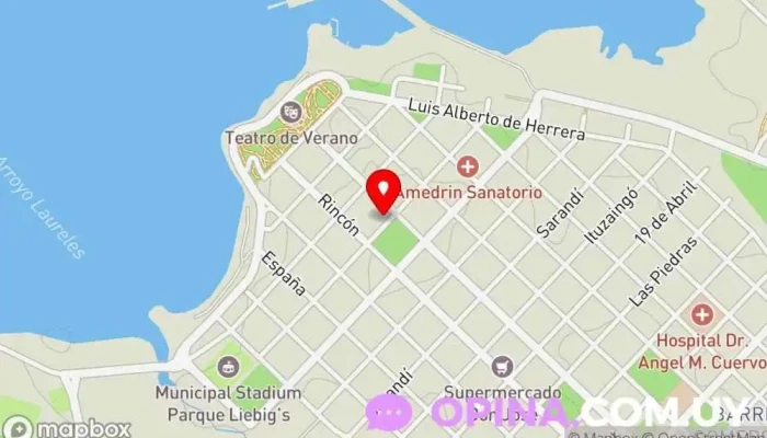 mapa de Clinica Odontologica Dres Medina - Padilla. Médico en Fray Bentos