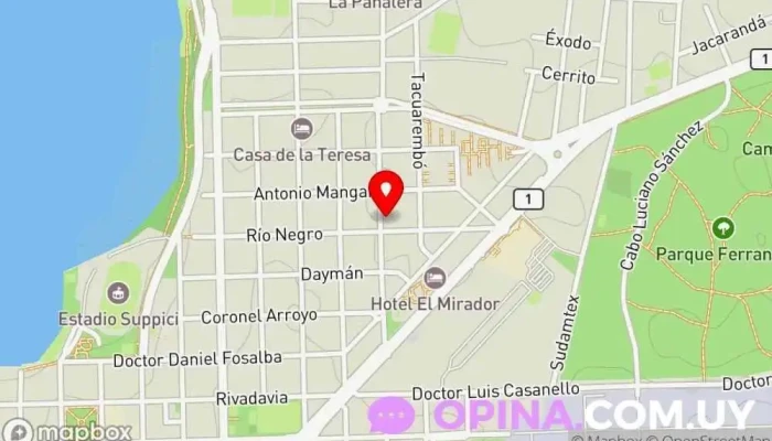 mapa de Clínica Odontológica Dentista en Col. del Sacramento