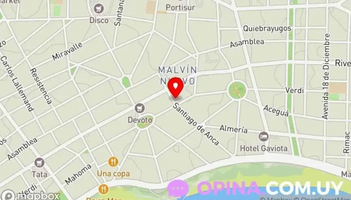 mapa de Clinica Odontologica Médico en Montevideo