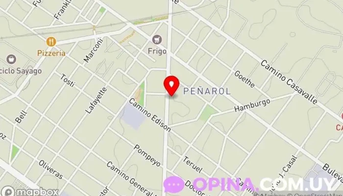 mapa de Clínica Peñarol Clínica ambulatoria en Montevideo