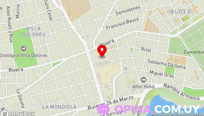 mapa de Clínica Perla Escondida Clínica especializada en Montevideo