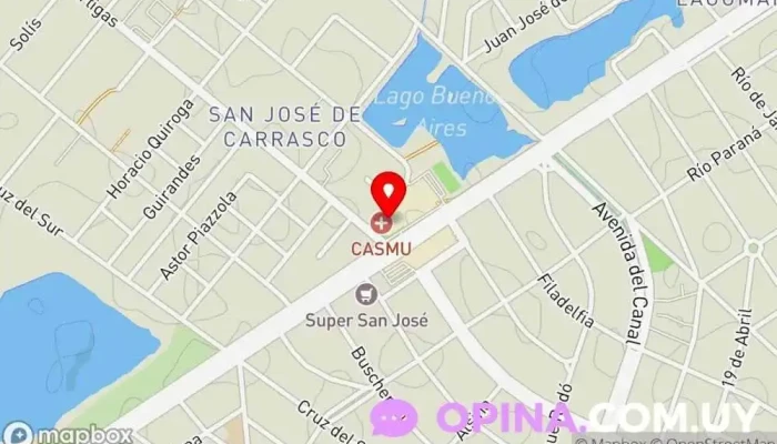 mapa de Clínica Preventiva Clínica ambulatoria, Laboratorio, Seguridad y salud ocupacional en Ciudad de la Costa