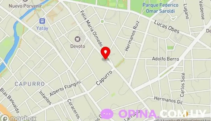 mapa de Clínica Psiquiátrica Centro Abrazarte. Clínica psiquiátrica en Montevideo