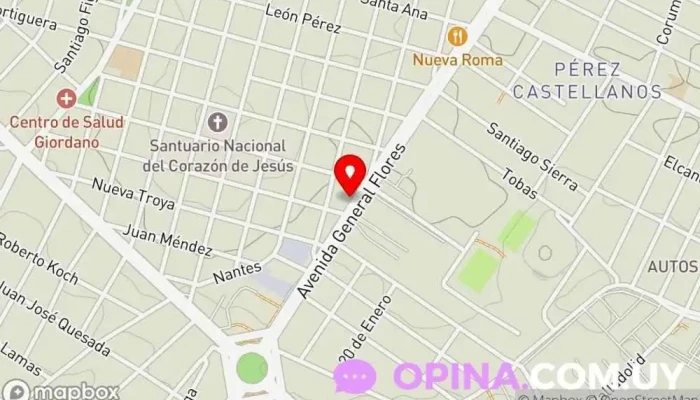 mapa de Clinica Solidar Centro médico en Montevideo