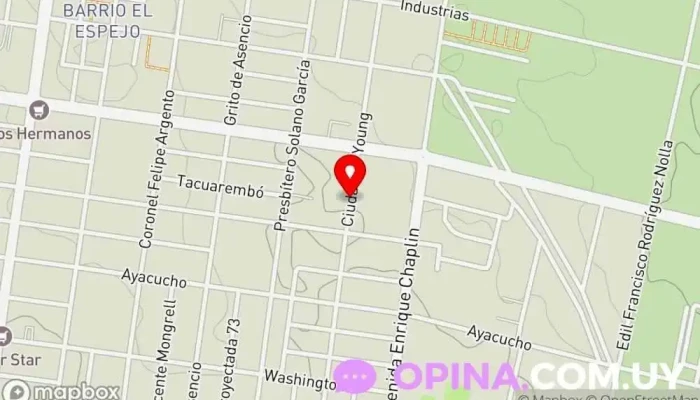 mapa de Clinica Vegetal Laboratorio en Paysandú