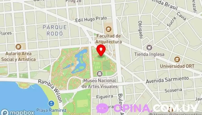 mapa de Clínica Veintiuno Clínica de medicina deportiva en Montevideo