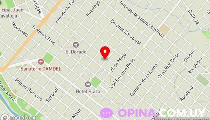 mapa de Clinica veterinaria Doctora: Laura Miglierina Servicio de urgencias veterinarias en Minas