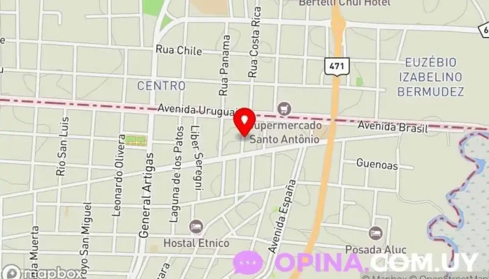 mapa de Clinica Veterinaria Dr. Bruno Espinosa Veterinario en Chuy